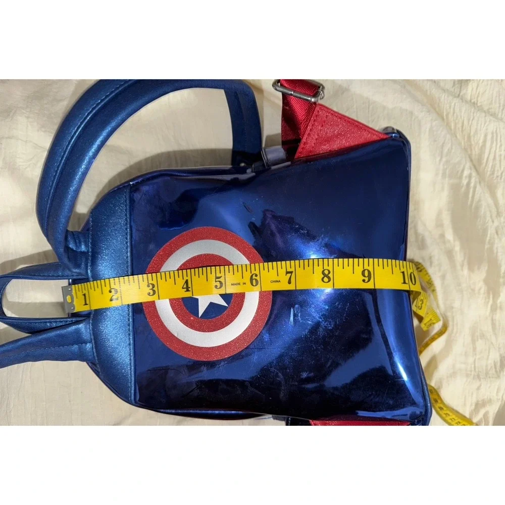 Marvel Infinity Saga Captain America Mini Backpack shines Metallic look